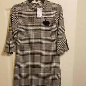 H&M Houndstooth Mini dress size 6-never worn